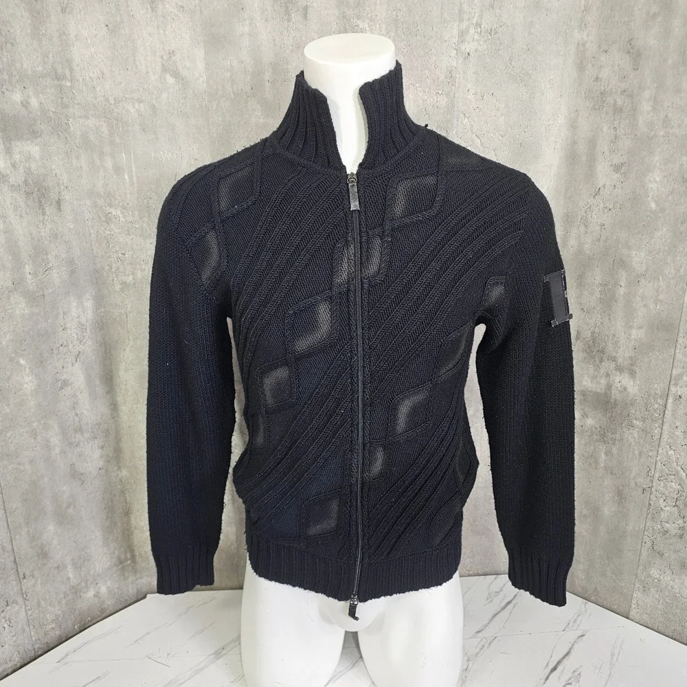 Vintage Gianfranco Ferré‎ Sport Merino Wool Full Zip Sweater Italy M